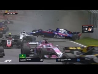 F 1 crash brendon hartley and lance stroll