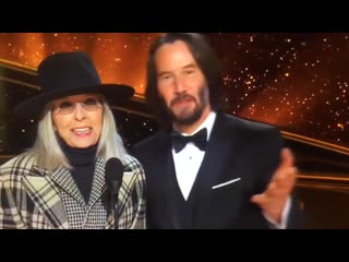 Keanu reeves and diane keaton awkward nominee announcement