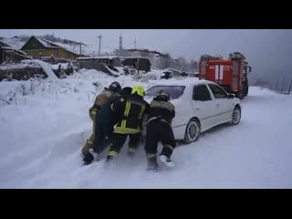 Магадан накрыл снежный циклон