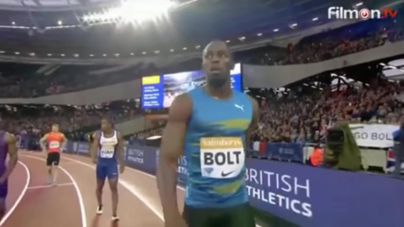 Usain bolt mens 100m heat 2 london diamond league 2015