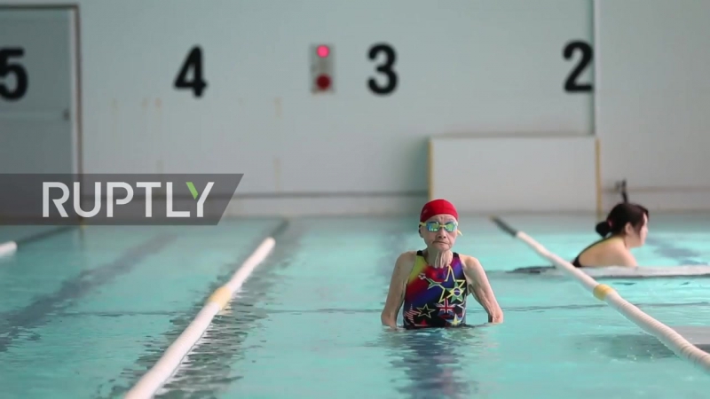 Swimmer porn video – 103 y o record breaking swimmer