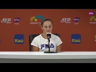 Ashleigh barty press conference 2019 miami open semifinals