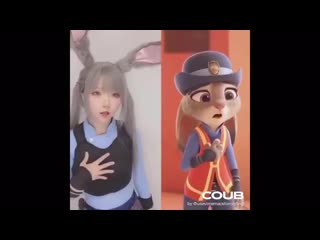 Zootopia cartoon cosplay, song billie eilish bury a friend (lyrics)