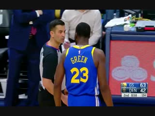 Draymond green got the technical and was real close to the second one (1)