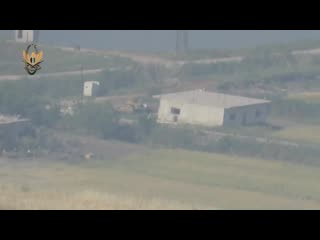 Syria taking advantage of jebal zawiyah heights, nlf took out a tank with a kornet in ghab