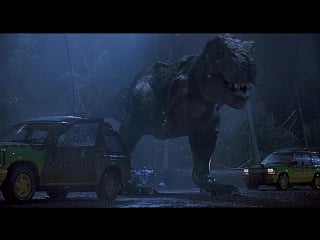 Парк юрского периода | jurassic park (1993) нападение тираннозавра рекса | t rex