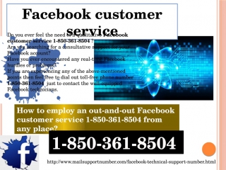 How to employ an adequate facebook customer service 1 850 361 8504 from any place?