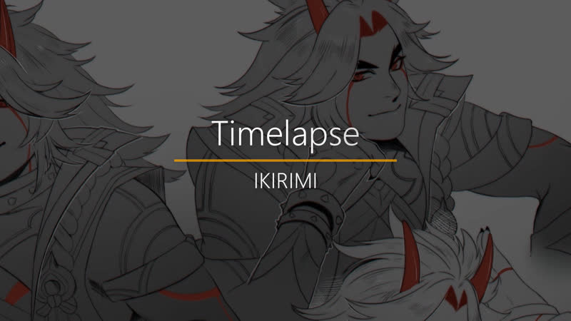 Таймлапс || аратаки итто || genshin impact