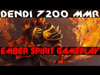 Dendi ember spirit 7200 mmr gameplay