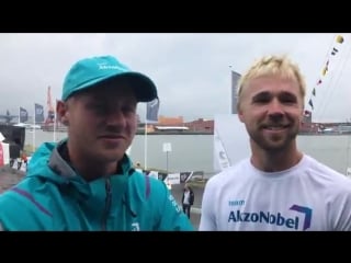 Enjoy a bit of boaty banter from team akzonobel sailors nicolai sehested and brad farrand before the start of the volvo ocean ra