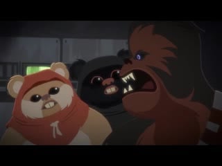 Swgoa chewie and ewoks hijacking a walker