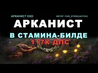Арканист в стамина билде pve 117к dps некром necrom arcanist stamina build