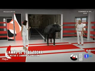 Toro realidad aumentada san fermin 3er encierro la 1 hd vlc record 2019 07 09 07h52m51s