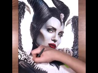 Drawing maleficent (angelina jolie) | drawholic