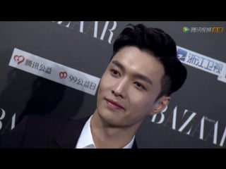 160909 exo's lay @ bazzar charity night red carpet