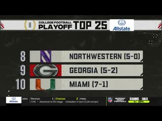 Week 12 college football playoff top 25 ncaaf 2020