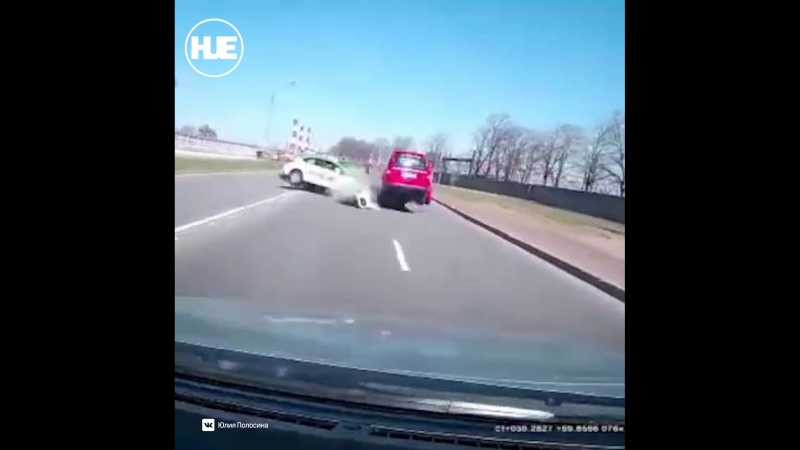 Жесткое лобовое столкновение произошло в питере