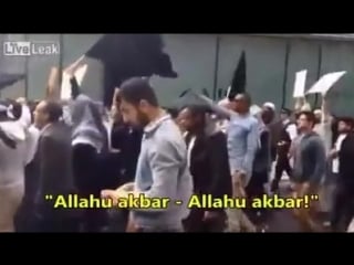 Muslime in london protestieren für jihad und unterwerfung ungläubiger