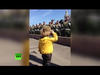 Маленький защитник отечества!