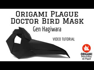 Origami plague doctor bird mask