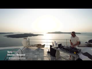 Tony from a&b deep set 16 in santorini, greece