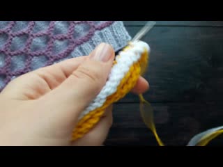 Двухцветный объемный узор спицами!