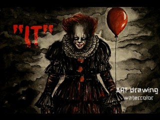 "it" art drawing watercolor (quick drawing)