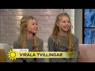 Bästa dansen i nyhetsmorgons historia? virala tvillingarna shufflar med jenny och tilde nyhetsmorg