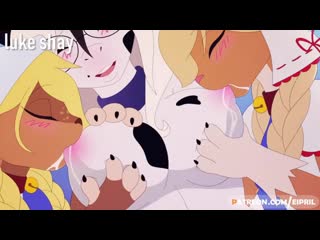 Furrys suck on hug cow tits