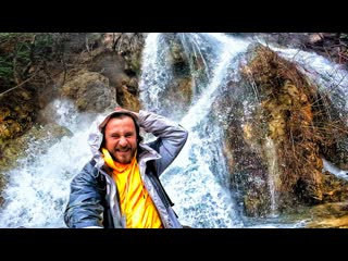 A powerful waterfall in the crimea crimeans have not seen so much water yet showing the truth