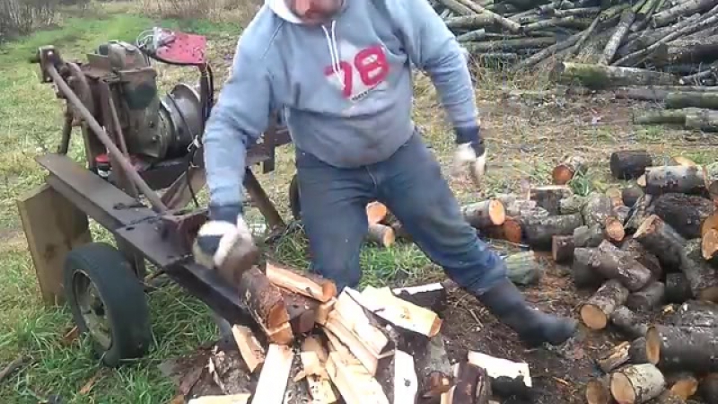 Самодельная машина для колки дров