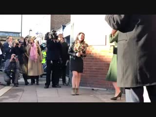 Video kate receives a posy from 13 year old helena, who is a young carer for her