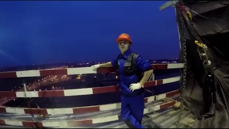 Руферы пробрались на строящийся "лахта центр"