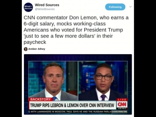 Dumbest man on television, who earns a 6 digit salary, mocks working class americans who voted for president trump 'just to see