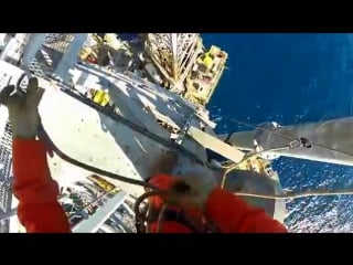 Gopro rope access at seadrill west leda jackup rig offshore