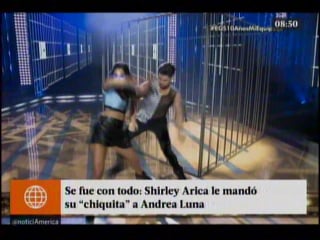 Shirley arica y andrea luna se enfrentaron en un sexy dance