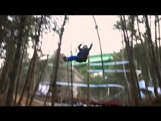 This roller coaster zipline looks insane!
