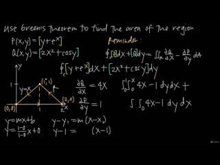 [36 vectors green's theorem] 296 greens theorem for two regions