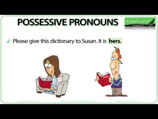 Possessive pronouns in english grammar lesson