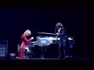 [2009/05/03] yoshiki (piano) and sugizo (violin) intro to kurenai live at tokyo dom