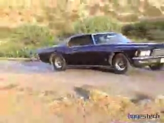 1971 buick riviera does a 100 foot burnout