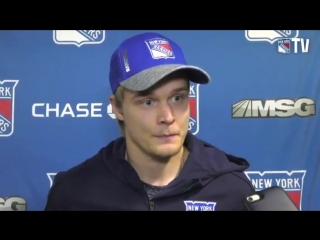 Namestnikov meets with reporters before making his nyr debut in vancouver