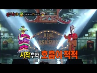 [king of masked singer] 복면가왕 carbonara vs a little indian boy 1round just like that 20160403