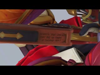 There's a hidden message on the underside of reaper's guns with the masquerade skin