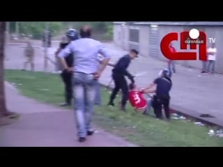 [no comment] outcry in portugal police beat supporter with batons in front of his porn
