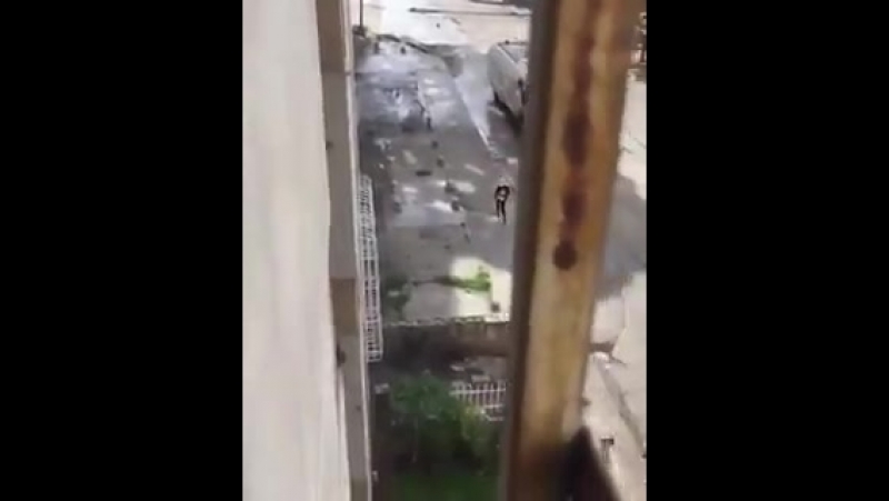 Бой протестующих с водометом в венесуэле