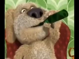 Бэн пьет, а потом кидает бутылку в ебало