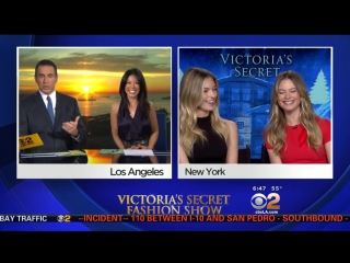 Behati prinsloo, martha hunt discuss vsfashionshow