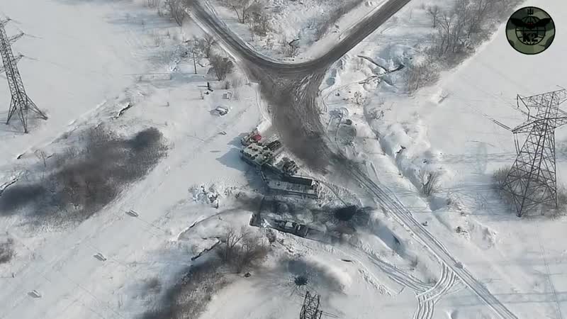 Видео удара украинской артиллерии по опорному пункту ополчения