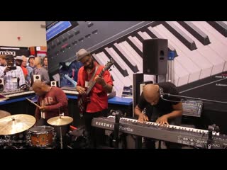 Myron mckinley, ian martin & stacey lamont sydnor "e 12" kurzweil booth at the namm show 2016 awesome !! myron mckinley trio &